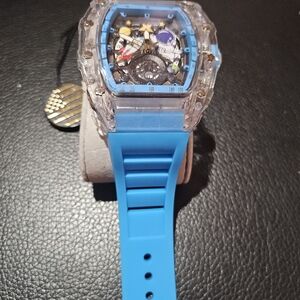 Transparent Blue Men's Watch